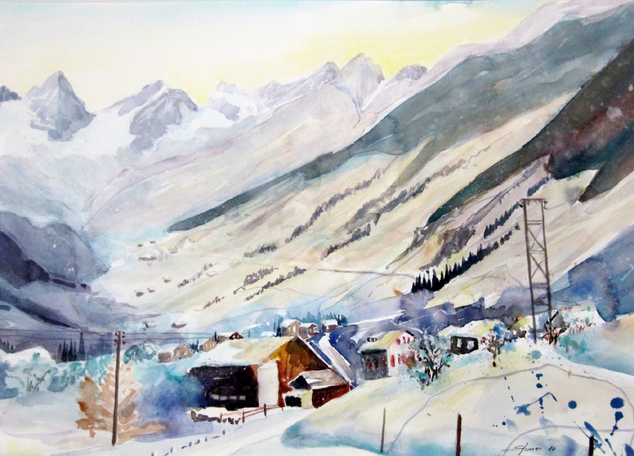 Winter im Meiental 56x76