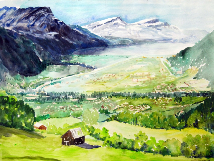 Sicht ins untere Reusstal 56x76