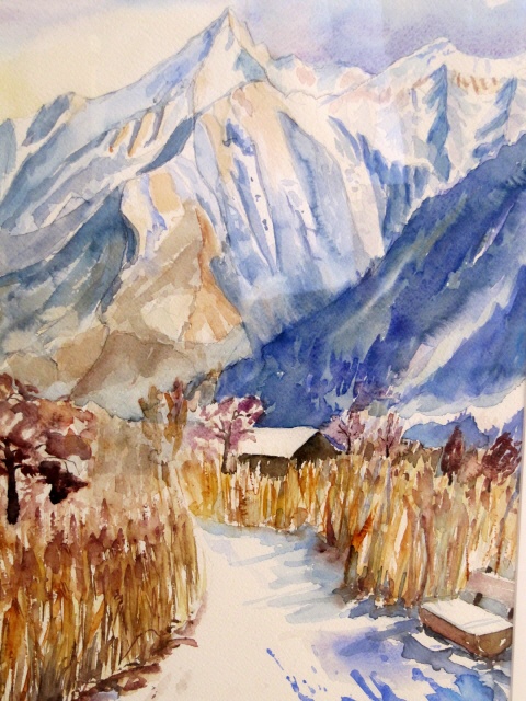 Blick zum Rophaien 70x50