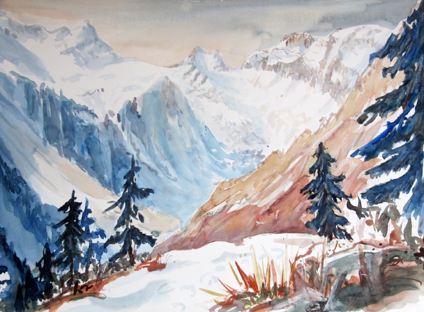 Winter im Erstfeldertal 56x76