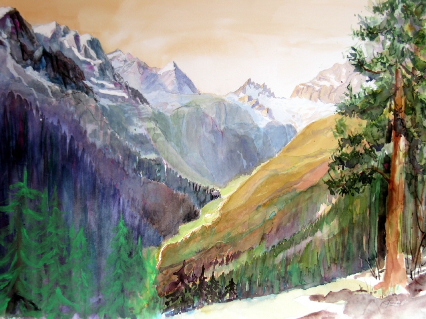 Blick ins Erstfeldertal 56x76