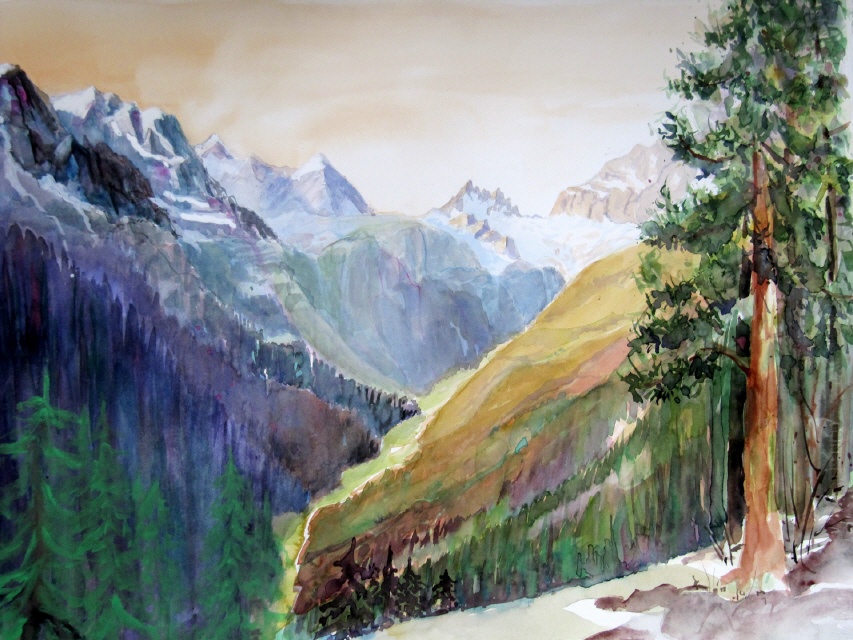 Blick ins Erstfeldertal 56x76