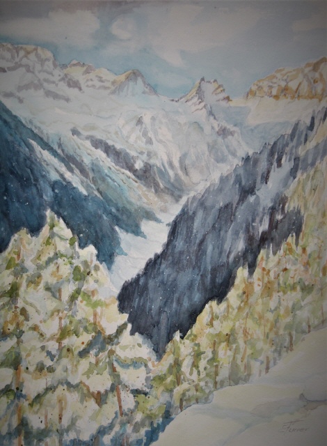 Winterlandschaft Erstfeldertal 50x40