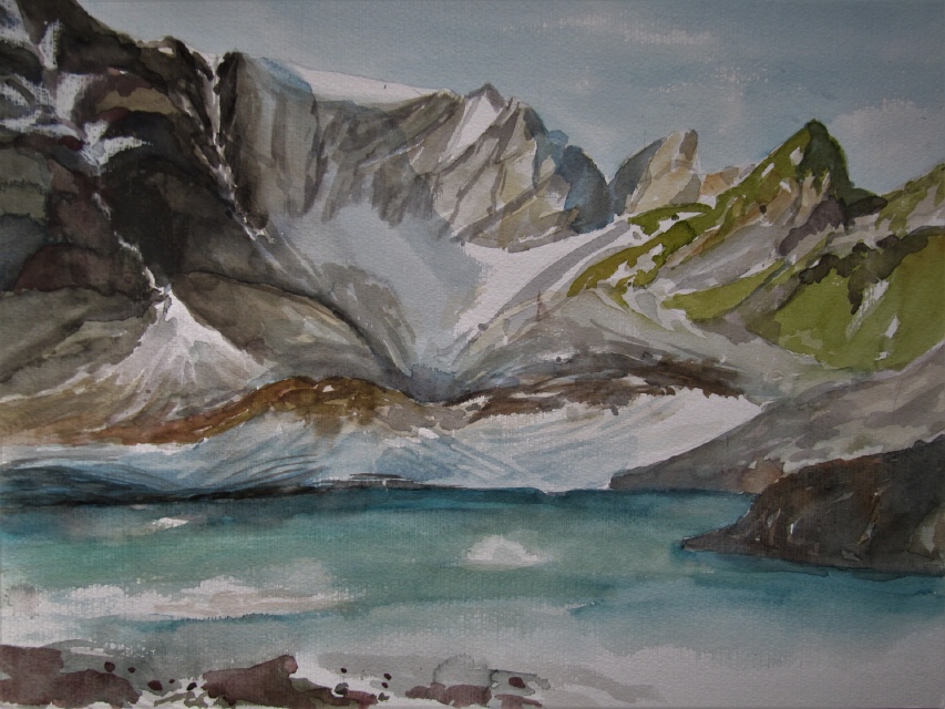 Gletschersee an der Claridennordwand 50x70