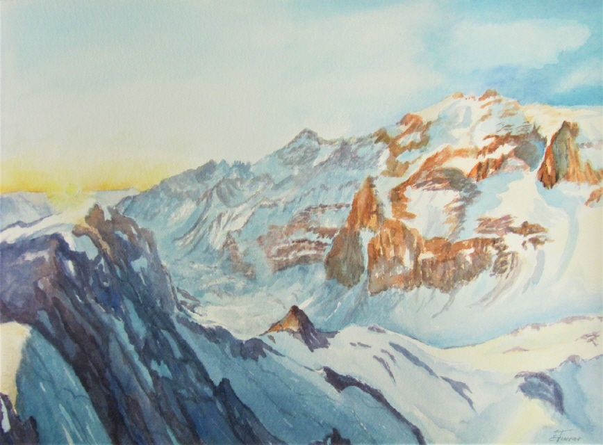 Sicht vom Rau St&ouml;ckli zum Clariden 56x76