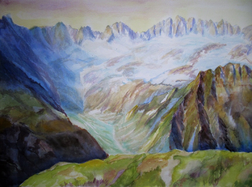 Dammakette und Moosst&ouml;cke in der G&ouml;scheneralp 56x76